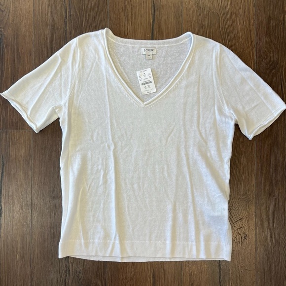 🆕 J.Crew linen blend White sweater SZ XS - Picture 1 of 6